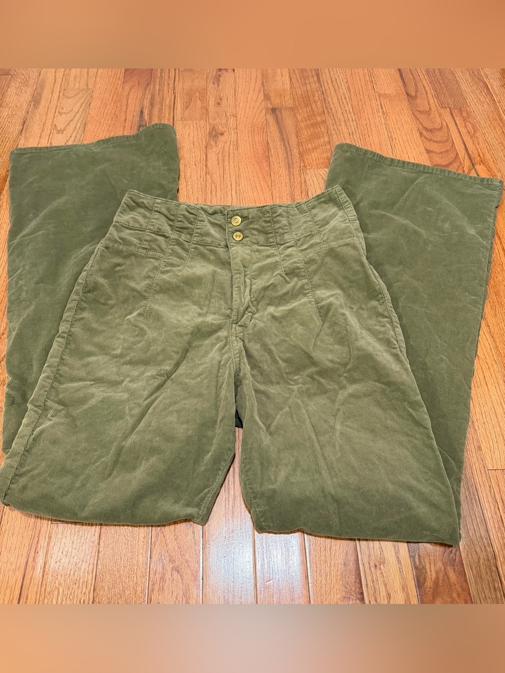 We The Free-Olive Green Corduroy Pants